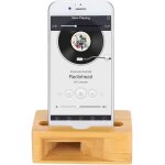 Support telephone bois, support  poser de tlphone portable avec amplificateur de son, en bambou naturel, ...