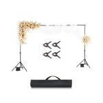 Support toile de fond - vevor - 198 x 300 cm - kit support fond photo réglable - portable - avec 5 barres ... Support toile de fond - vevor - 198 x 300 cm - kit support fond photo réglable - portable - avec 5 barres ...
