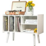 Support de tourne - disque avec rangement en vinyle pouvant supporter jusqu'a 136 kg, grande table de ... Support de tourne - disque avec rangement en vinyle pouvant supporter jusqu'a 136 kg, grande table de ...