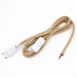 Suspension vintage en chanvre avec interrupteur marche / arrt ou variateur, design rtro, alimentation ...