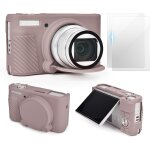 Sx740 ensemble d'accessoires pour tui d'appareil photo [avec 2 films lcd tremps], tui de protection ...