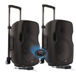 Systme enceintes actives gemini as 10 togo 2000w - sur batterie avec microphone, usb / bluetooth / aux ...