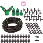 Systme d'irrigation goutte  goutte, 20m, 20 buses, bricolage, tuyau d'arrosage automatique, kits d'arrosage ...