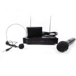 Systme microphone sans fil 2 canaux ibiza vhf2h