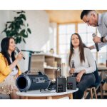 Syst�me de microphone sans fil avec anti - hurlement et r�verb�ration