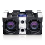 Systeme de mixage dj haute puissance avec bluetooth, usb, radio fm et lumieres de fete noir Systeme de mixage dj haute puissance avec bluetooth, usb, radio fm et lumieres de fete noir
