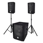 Systme sono triphonique bm sonic bms 1208, caisson bi - amplifi 1000w - usb bluetooth, 30cm, satellites ...