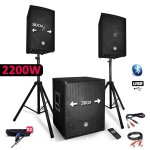 Système sonorisation complet 2200w enceintes + subwoofer usb / bluetooth + pieds - bm sonic bms1512 Système sonorisation complet 2200w enceintes + subwoofer usb / bluetooth + pieds - bm sonic bms1512