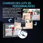 T7plus 7 pouces 3d lut forme d'onde porte du vecteur 4k 1280x1200 moniteur de champ sur camra avec ...