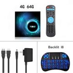 T95 smart android 14 tv box 4gb 128gb allwinner h616 prise en charge 8k hdr vido double wifi 2. 4g / ...