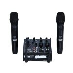 Table de mixage 4 canaux usb bluetooth + 2 micros - main uhf sans fil uhf