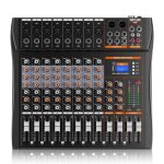 Table de mixage analogique 8 canaux carte son usb bluetooth 48v effets dsp yonis