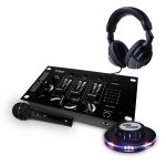Table de mixage - ibiza sound - casque dj - micro noir - jeu de lumière effet ufo ovni Table de mixage - ibiza sound - casque dj - micro noir - jeu de lumière effet ufo ovni