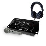 Table de mixage table de mixage - ibiza sound mix800 - 3 voies 5 entrées - casque dj - micro silver Table de mixage table de mixage - ibiza sound mix800 - 3 voies 5 entrées - casque dj - micro silver