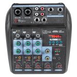 Table de mixage son - 4 canaux - console de mixage - avec fx reverb delay - dj pro audio mixer avec usb ...