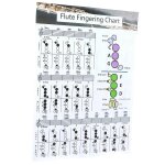 Tableau de doigt de flte pour les elves dbutants - aide a l'enseignement de l'instrument (56x40cm) ...