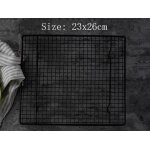 Taille 23x26cm - plateau de cuisson en grille noire, support pour biscuits, tarte, pain, gteaux, support ...