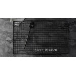 Taille 26x46cm - plateau de cuisson en grille noire, support pour biscuits, tarte, pain, gteaux, support ...