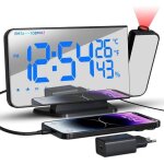 Takrink rveil  projection led 5, 5  avec double alarme, usb, radio fm, temprature.