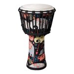 Tambour africain djembe en peau de chvre, tambour a main color de 8 pouces, bongo, cadeau pour dbutants, ...