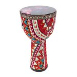 Tambour djembe africain color de 8. 5 pouces en peau pvc pour enfant, baril d'art musical #c