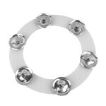 Tambour hi hat ring bell silicone double ranges 6 pices cymbale ching ring tambourin