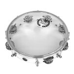 Tambour a main avec double nucleojingles, clochette de tambourin, pertingsch pour ktv, ix, festival, ...