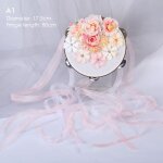 Tambour a main en soie avec ruban de style chinois, 17. 5cm, fleur, tambourin, ethnique, danse traditionnelle, ...