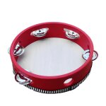 Tambourin en bois avec jingles main bell drum enfants instrument de musique educatif a percussion 6 pouces ...