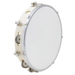 Tambourin capoeira en bois 10 pouces, tambour en cuir, samba, brsil, instrument de musique a prsure, ...