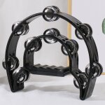 Tambourin demi - lune - saisir les paires de cymbalettes - noir