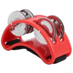 Tambourin elliptique percussion jingle foot bell cajon box tambour accessoires giftred