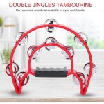 Tambourin instrument, tambourin demi - lune a double range de tambourin jingles arsis tambourin percussion ...