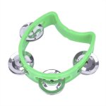 Tambourin a main musical en plastique, cloche en mtal, boule de hochet jingles, persch pour ktv party, ...