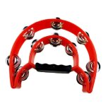 Tambourin musical demi - lune 2 ranges de jingles tambour de percussion portable en mtal pour ktv party ...