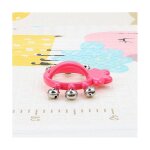 Tambourin portatif a main en plastique avec 6 jingle metal pour instrument de musique jouet enfant