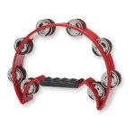 Tambourin stagg tab - 2 rd - rouge demi lune avec cymbalettes