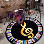 Tapis de batterie antidrapant et insonoris en polyester pour grosse caisse et caisse claire 140 x 200 ...