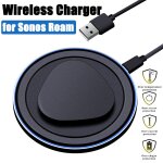 Tapis de charge magn�tique pour sonos roam, anneau lumineux led bleu, chargeur sans fil portable, base ...