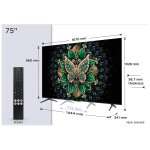 Tcl 75c69k tv 75  4k ultra hd smart tv wifi m�tallique