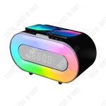 Td enceinte bluetooth double bass dazzle colourful atmosphere light chargeur sans fil support pour ...
