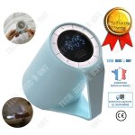 Td lampe chevet led portable bleue avec manche cadran noir affichage digital rveil maison gradation ...