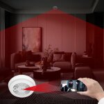 Dtecteur de fume camra espion full hd 1080p pir vision nocturne wifi app android ios + sd 128go yonis ...