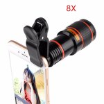 Tlobjectif tlescope monoculaire pour tlphone, objectif optique universel, zoom 8x 12x, camra, tlescope ...