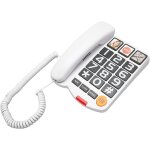Téléphone fixe a gros boutons pour personnes agées, téléphone fixe filaire, téléphone photo senior photo ... Téléphone fixe a gros boutons pour personnes agées, téléphone fixe filaire, téléphone photo senior photo ...