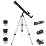 T�lescope astronomique omegon 60 / 700 + monture azimutale type a + oculaires + lentille de barlow + ...