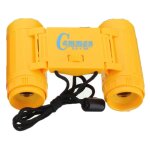 Telescope binoculaire jouet a grossissement 2, 5 x 26 pour enfants + sangle de cou, jaune