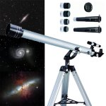 Tlescope dbutant rfracteur 60 / 900 avec 4 oculaires + lentilles + filtre + monture azimutale + trpied. ...