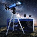 T�lescope enfant 6 - 12 ans 50 / 360 mm, 18x - 60x, 2 oculaires, tr�pied l�ger, astronomie, cadeau fille ...
