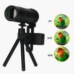 Tlescope monoculaire 10x - 300x, compact, multi - couches bak4, prisme, avec support de tlphone, trpied, ...